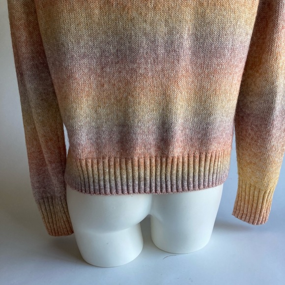 J. Crew Pink Beige Yellow Crew Neck Long Sleeve Pullover size M - Picture 9 of 14
